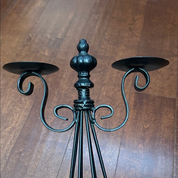 Cast Iron Black Metal Candle Holder, Perfect for the Holidays - Picture 6 of 15